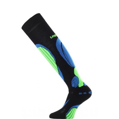 LASTING SBP zeleno-modré lyžařské ponožky  | 34-37 (S), 46-49 (XL)