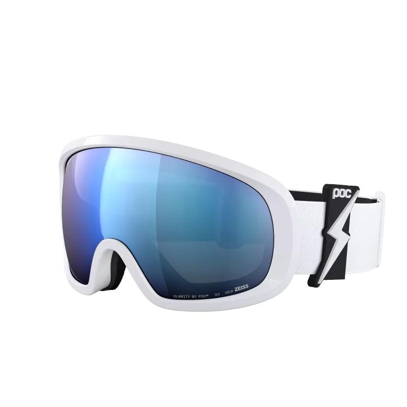 POC FOVEA blixten white/sartly sunny blue sjezdové brýle