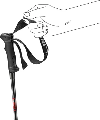 LEKI HOT SHOT anodized black-eloxal grau-eloxal rot sjezdové hole