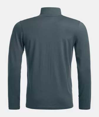 ORTOVOX M 185 ROCK'N'WOOL ZIP NECK dark arctic grey pánské tričko ORTOVOX M 185 ROCK'N'WOOL ZIP NECK dark arctic grey pánské tričko