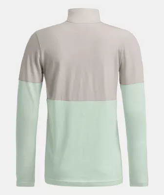 ORTOVOX W 185 ROCK'N'WOOL ZIP NECK white tea dámské tričko