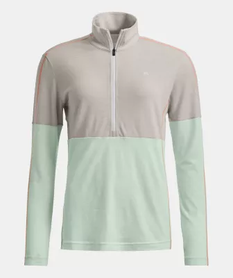 ORTOVOX W 185 ROCK'N'WOOL ZIP NECK  white tea dámské tričko | S, M, L