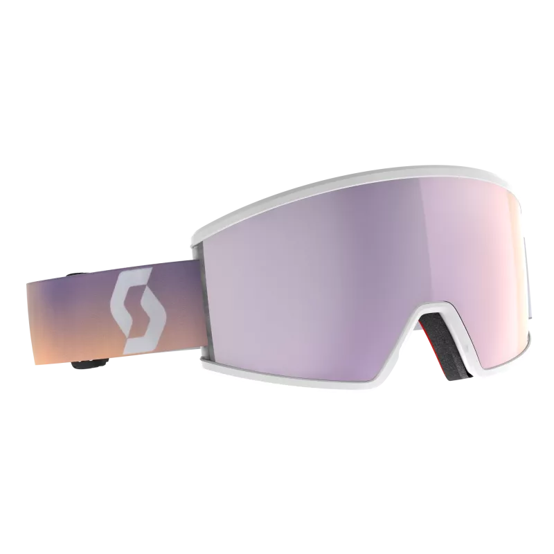 SCOTT AMBIT COMPACT white/soft pink AMP lavender chrome sjezdové brýle