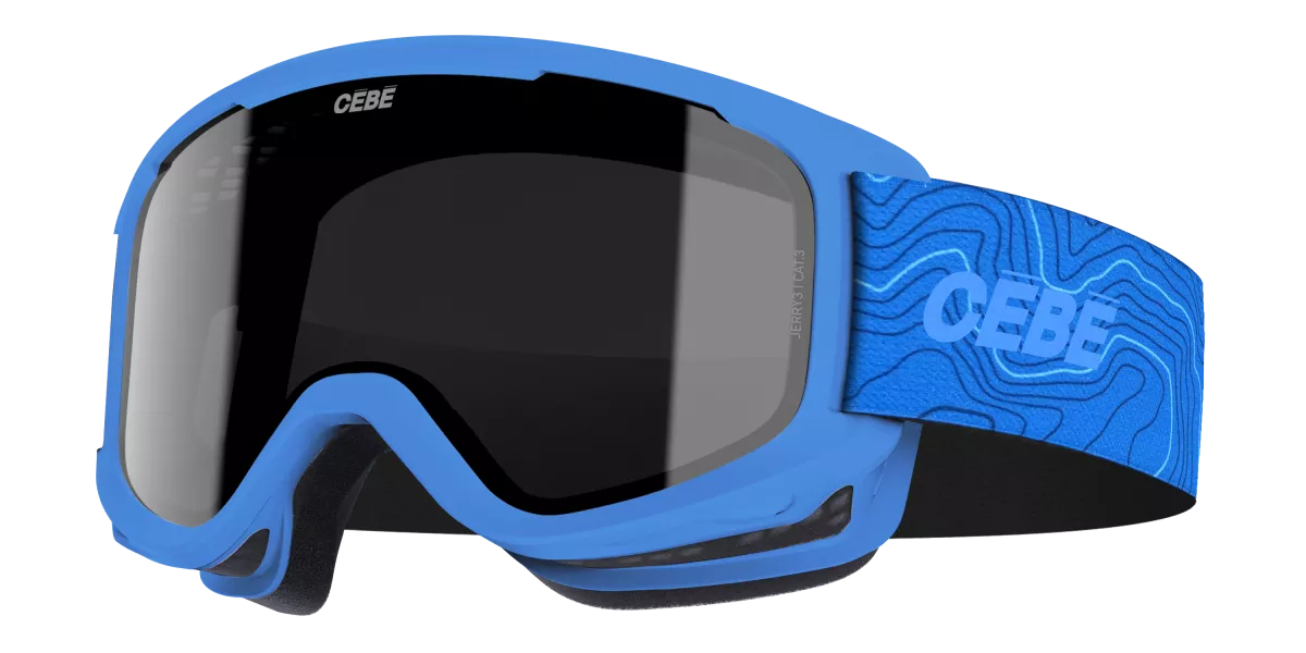 CÉBÉ JERRY3 blue topo/dark grey dětské sjezdové brýle Cébé