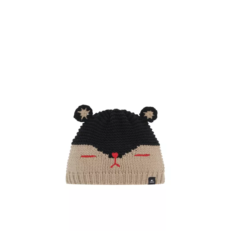EISBÄR SANDIE MÜ KIDS sandstone-black dětská čepice Eisbär