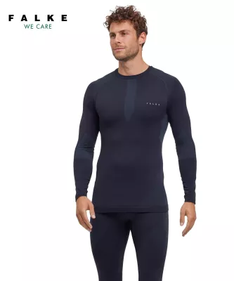 FALKE M LONG SLEEVE WARM black pánské funkční tričko  | M, L, XL, XXL