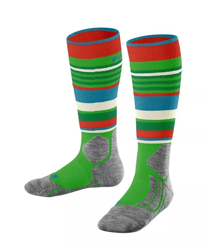 FALKE SK2 KIDS vivid green dětské lyžařské ponožky
