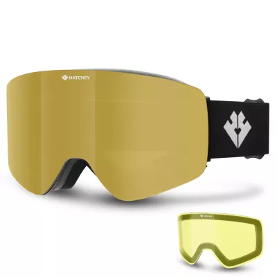 HATCHEY FENIX PLUS sjezdové brýle black/full revo gold