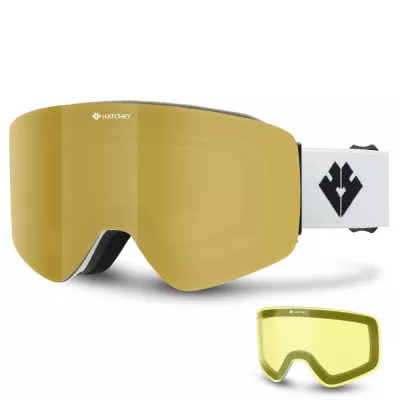 HATCHEY FENIX PLUS sjezdové brýle white/full revo gold