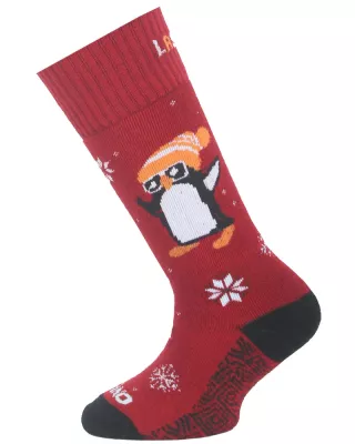 LASTING SJT červené dětské lyžařské ponožky | 24-28 (XXS), 29-33 (XS), 34-37 (S)