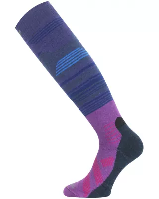 LASTING SSU modro-fialové lyžařské ponožky  | 34-37 (S), 38-41 (M)