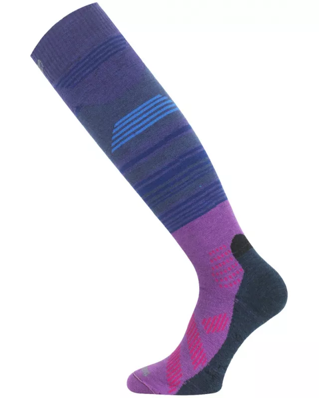LASTING SSU modro-fialové lyžařské ponožky