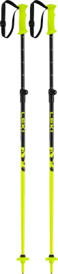 LEKI RIDER VARIO neonyellow-black dětské teleskopické hole 85 - 105 cm