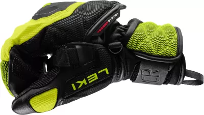 LEKI WCR VENOM 3D Junior Mitt black-ice lemon dětské lyžařské rukavice