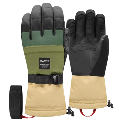 RACER 1927 COLORS black green lyžařské rukavice