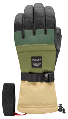 RACER 1927 COLORS black green lyžařské rukavice  | 8, 9, 10