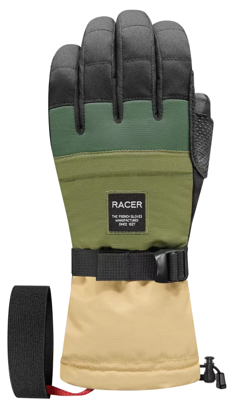 RACER 1927 COLORS black green lyžařské rukavice