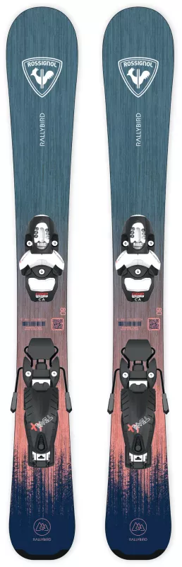 ROSSIGNOL RALLYBIRD KID PRE-DRILLED + TEAM 4 GW B76 BLACK / RAOWE02+FCKKT01 -set