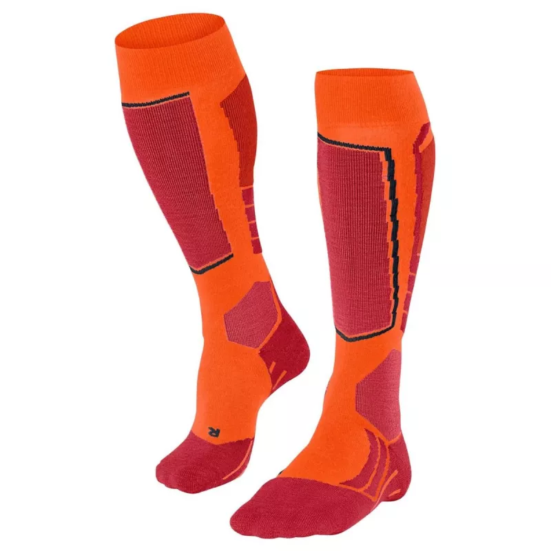 FALKE SK2 INTERMEDIATE flash orange lyžařské ponožky