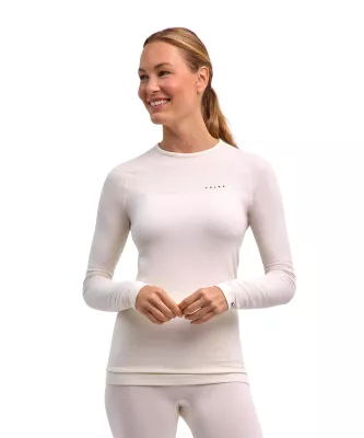 FALKE W LONG SLEEVE WOOL-TECH off-white dámské funkční tričko