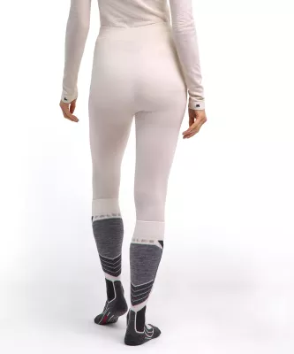 FALKE W TIGHTS WOOL-TECH off-white dámské funkční kalhoty