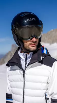 KASK CHROME black/silver štítová helma