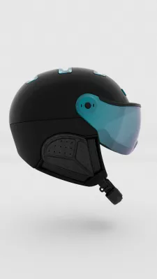 KASK CHROME black/sky štítová helma