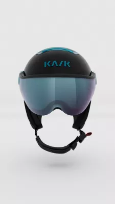 KASK CHROME black/sky štítová helma