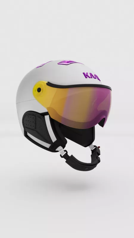 KASK CHROME white/fuchsia štítová helma