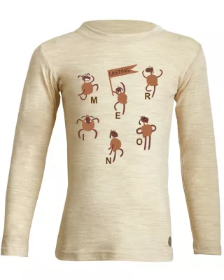 LASTING LOPY béžové dětské funkční tričko  | 110, 130, 150