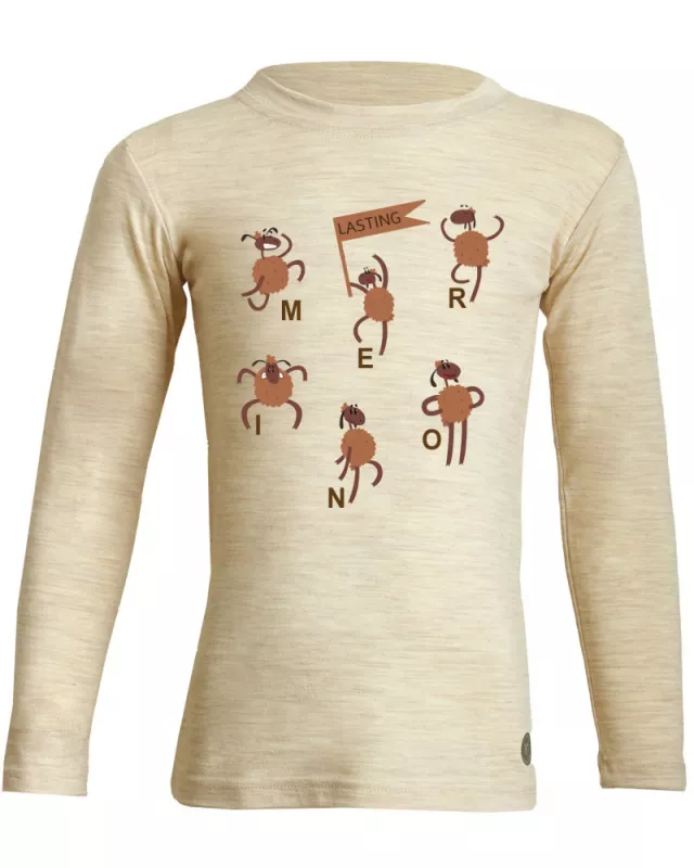 LASTING LOPY béžové dětské funkční tričko