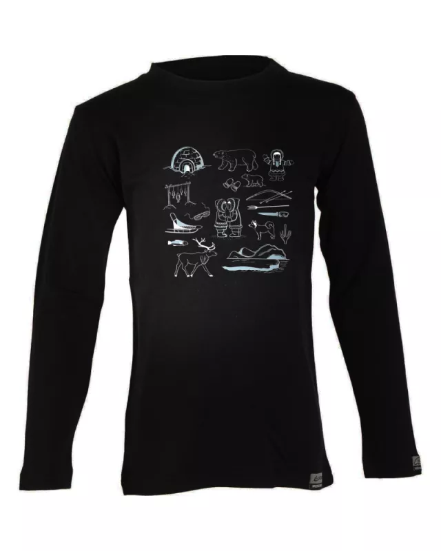 LASTING LOTY černé dětské funkční tričko