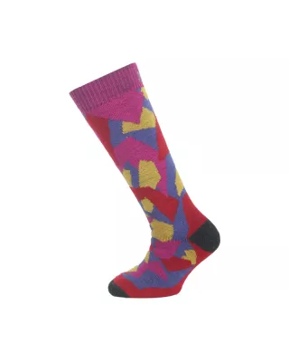 LASTING SKA růžové dětské lyžařské ponožky | 34-37 (S)