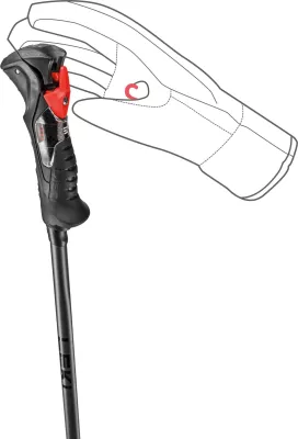 LEKI AIRFOIL 3D black-dark anthracite sjezdové hole