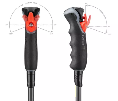 LEKI CARBON 12 3D black-dark anthracite-neonyellow sjezdové hole