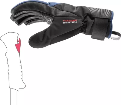 LEKI SPARROW 3D black-marine lyžařské rukavice