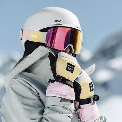 RACER 1927 COLORS MITT black pink dámské lyžařské rukavice