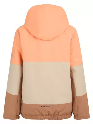 ZIENER ARTIKO soft taupe tex dětská lyžařská bunda