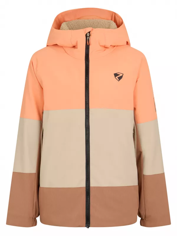 ZIENER ARTIKO soft taupe tex dětská lyžařská bunda