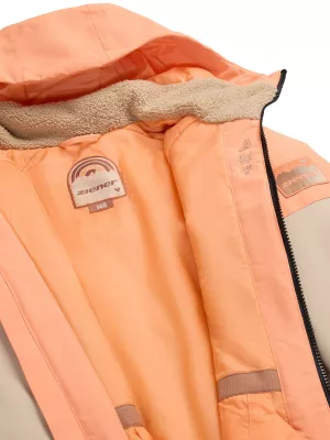 ZIENER ARTIKO soft taupe tex dětská lyžařská bunda