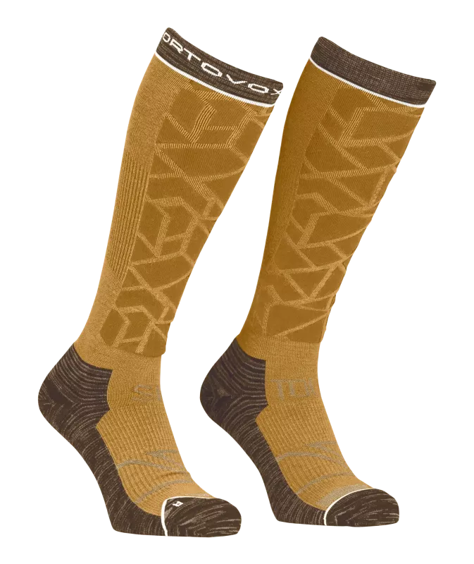 ORTOVOX SKI TOUR COMPRESSION LONG SOCKS M dark cumin pánské ponožky