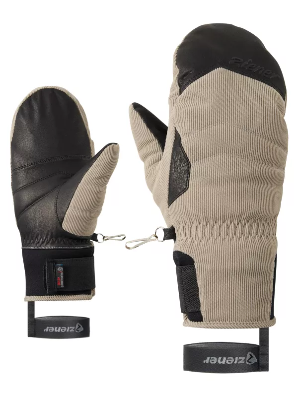 ZIENER KALEA-Z AS® AW MITTEN LADY sandstone dámské lyžařské rukavice