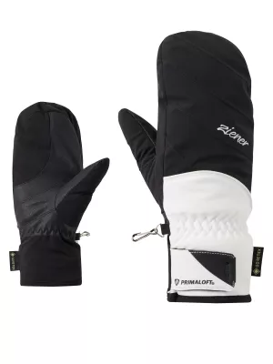 ZIENER KLENTIMANA-Z GTX PR MITTEN LADY black white dámské lyžařské rukavice  | 6,5, 7, 7,5
