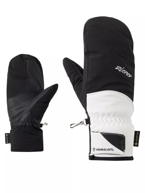 ZIENER KLENTIMANA-Z GTX PR MITTEN LADY black white dámské lyžařské rukavice