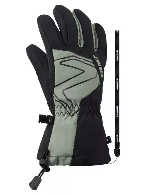 ZIENER LAVAL-Z AS® AW JUNIOR black dusty green dětské lyžařské rukavice