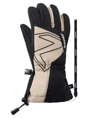 ZIENER LAVAL-Z AS® AW JUNIOR black soft taupe dětské lyžařské rukavice