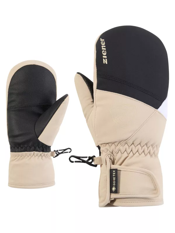 ZIENER LEVIN-Z GTX MITTEN JUNIOR soft taupe dětské lyžařské rukavice
