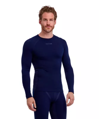 FALKE M LS WOOL-TECH space blue pánské tričko