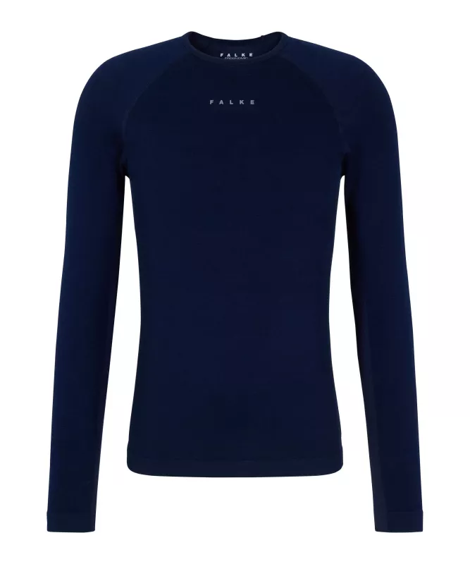 FALKE M LS WOOL-TECH space blue pánské tričko