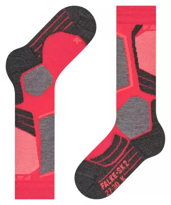 FALKE SK2 INTERMEDIATE KIDS rose dětské lyžařské ponožky FALKE SK2 INTERMEDIATE KIDS rose dětské lyžařské ponožky